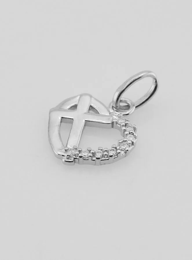 Zilveren Hanger Hart en Kruis (pic 4)