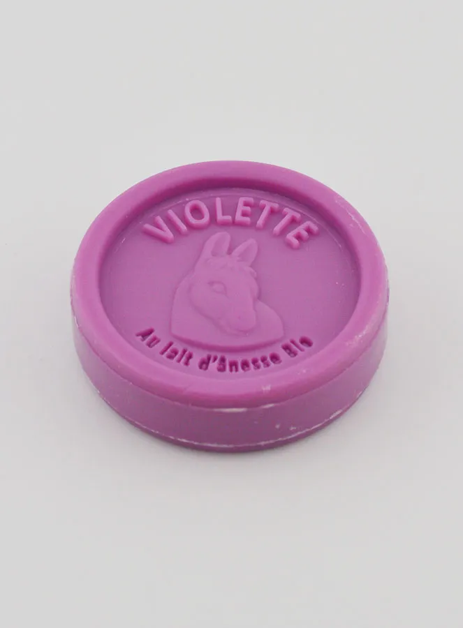 Zeep met Biologische Ezelinnenmelk en Viooltjes - 25g (pic 3)