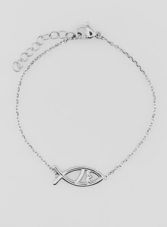 Religieuze Armband Ichthus - 925 Zilver (pic 1)