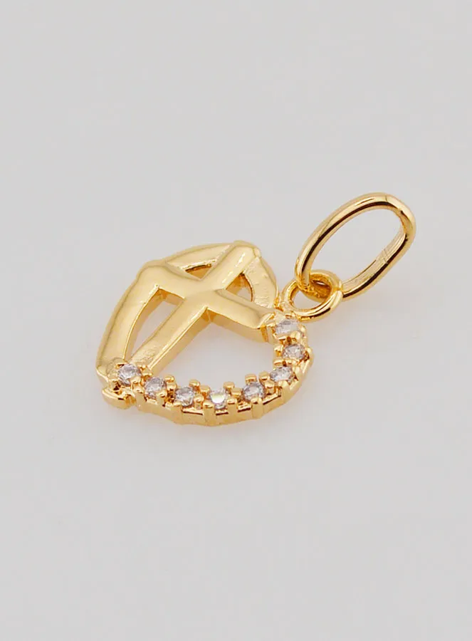 Vergulde Hanger met Hart en Kruis (pic 3)