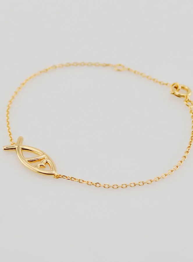 Religieuze Armband Ichthus - Verguld (pic 3)