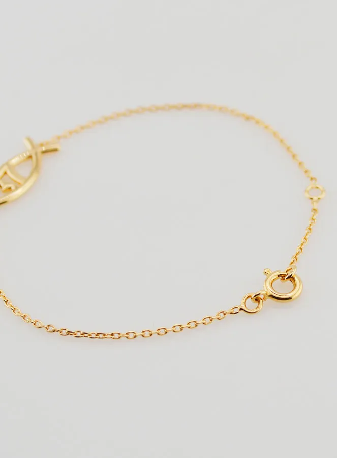 Religieuze Armband Ichthus - Verguld (pic 4)