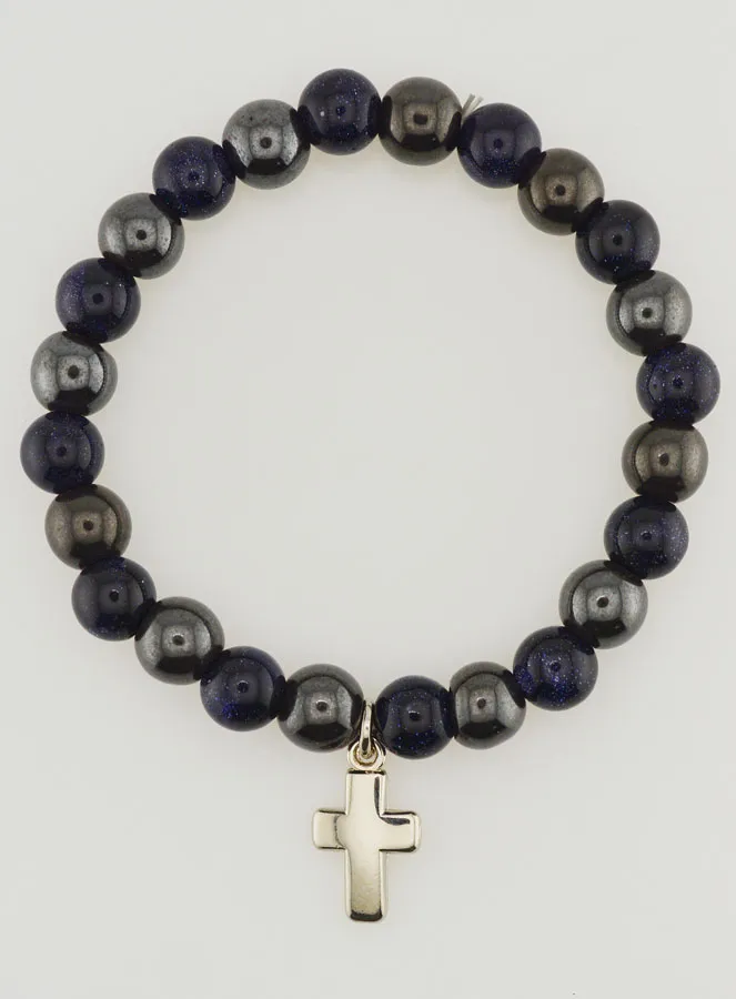Edelsteen Armband - Hematiet en Blauwe Zonnesteen (pic 1)