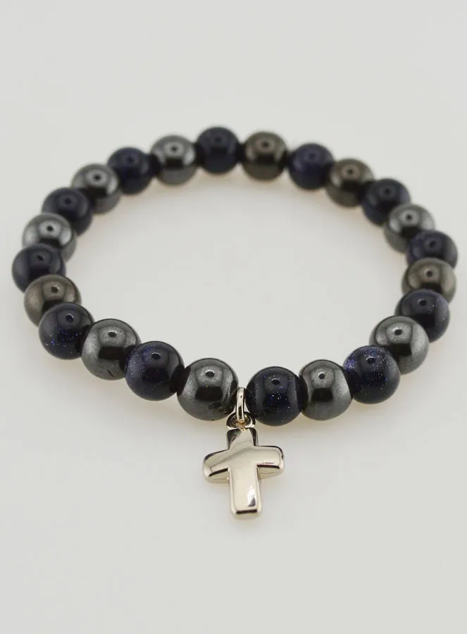 Edelsteen Armband - Hematiet en Blauwe Zonnesteen (pic 2)