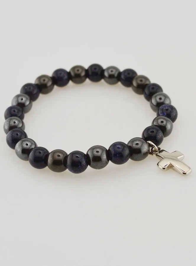 Edelsteen Armband - Hematiet en Blauwe Zonnesteen (pic 4)