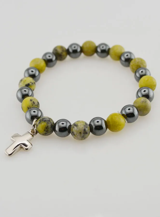 Edelsteen Armband - Hematiet en Serpentijn (pic 3)