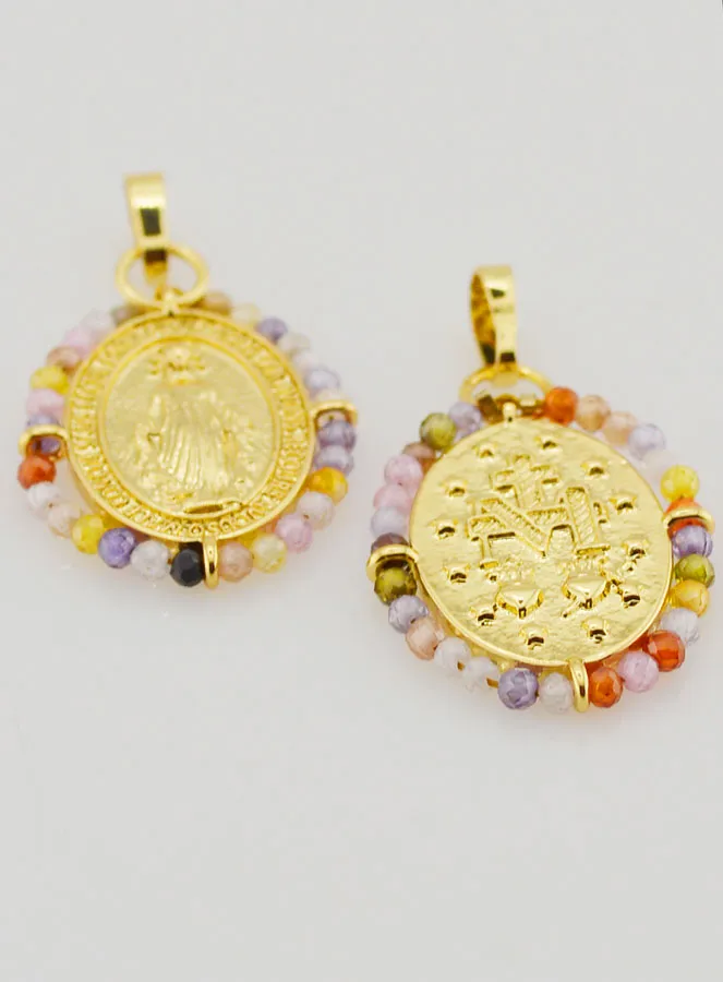 Wonderdadige Medaille met Kralen - 22mm (pic 2)