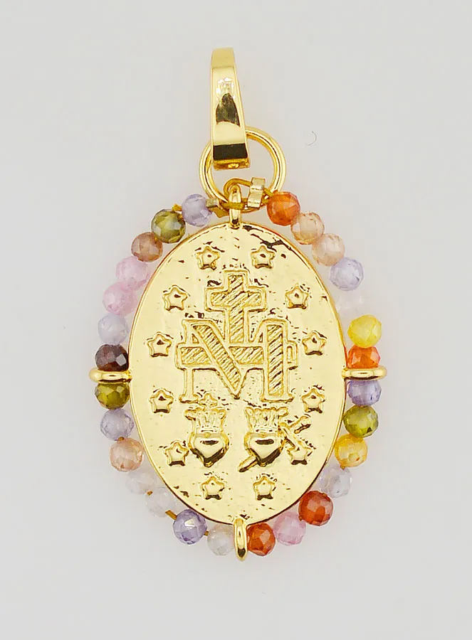 Wonderdadige Medaille met Kralen - 22mm (pic 4)