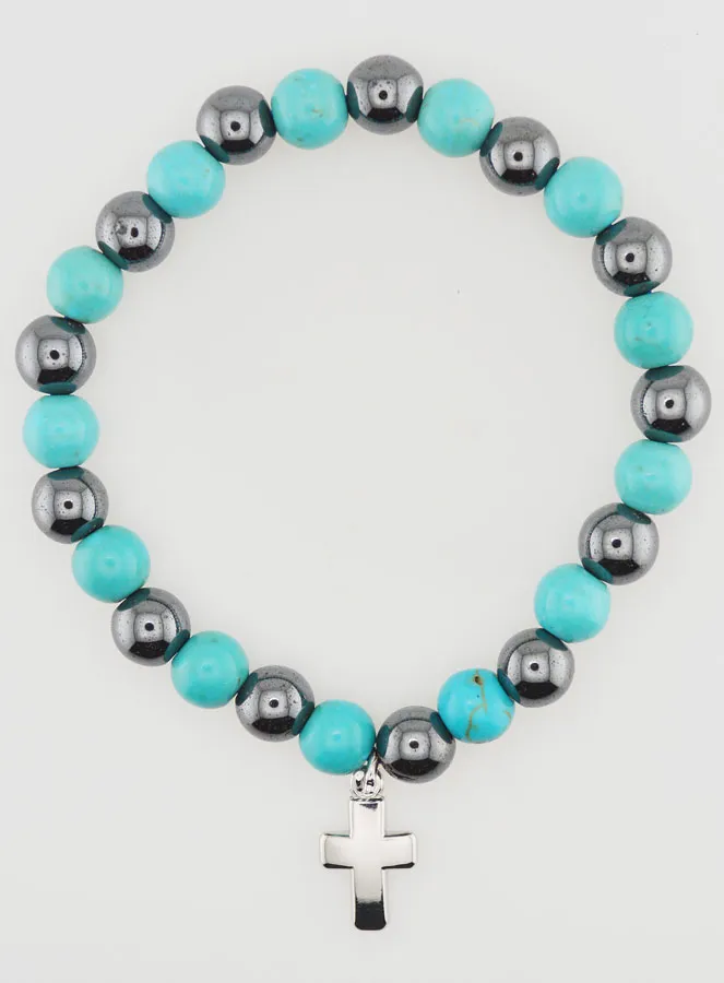 Edelstenen Armband - Hematiet en Turkoois (pic 1)