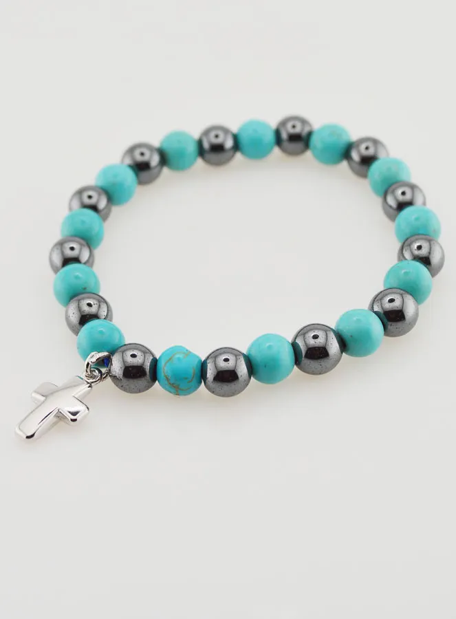Edelstenen Armband - Hematiet en Turkoois (pic 3)