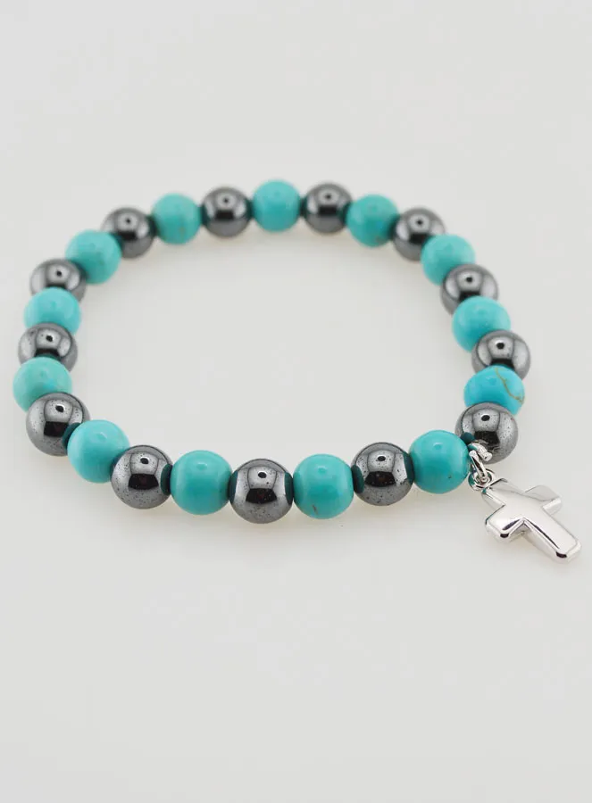 Edelstenen Armband - Hematiet en Turkoois (pic 4)
