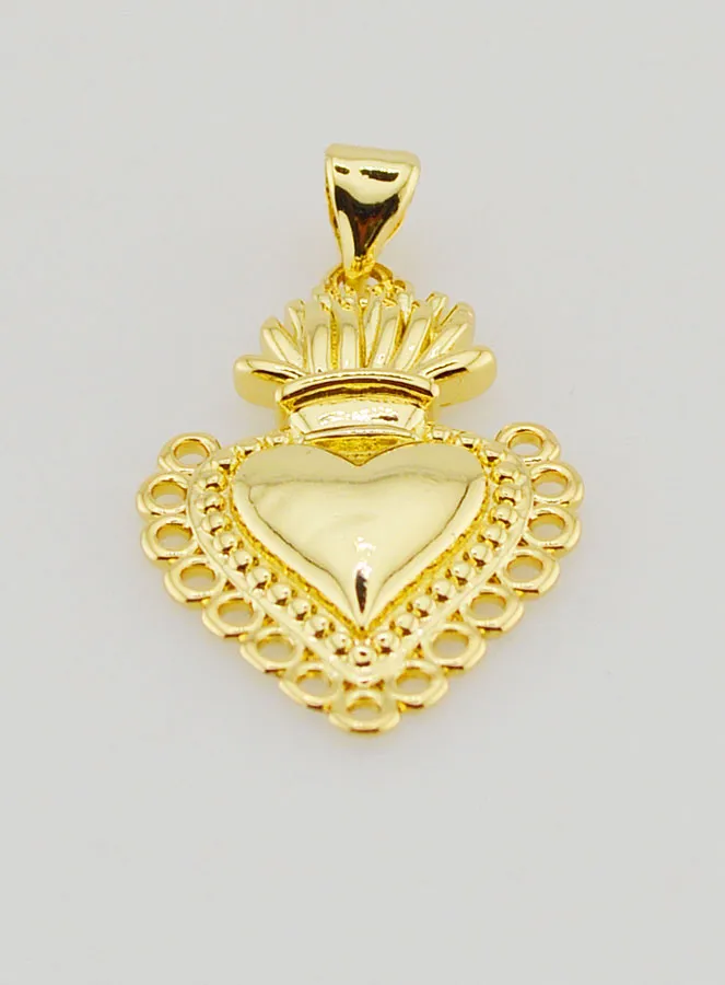 Ex-Voto Hanger van Goudkleurig Messing - 25mm (pic 2)