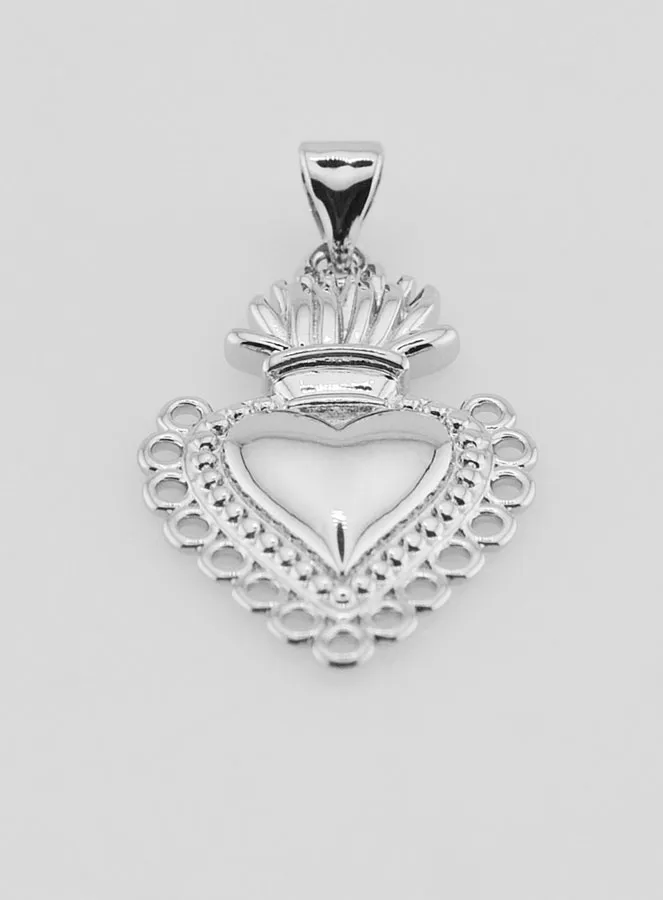 Ex-Voto Hanger van Zilverkleurig Messing - 25mm (pic 2)