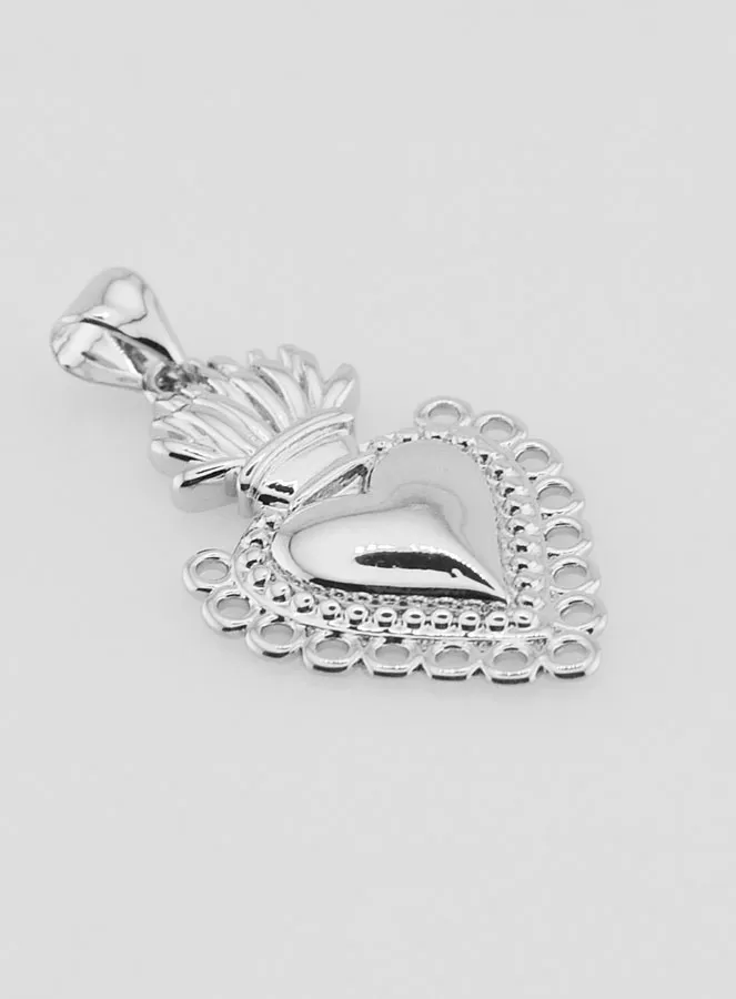 Ex-Voto Hanger van Zilverkleurig Messing - 25mm (pic 3)