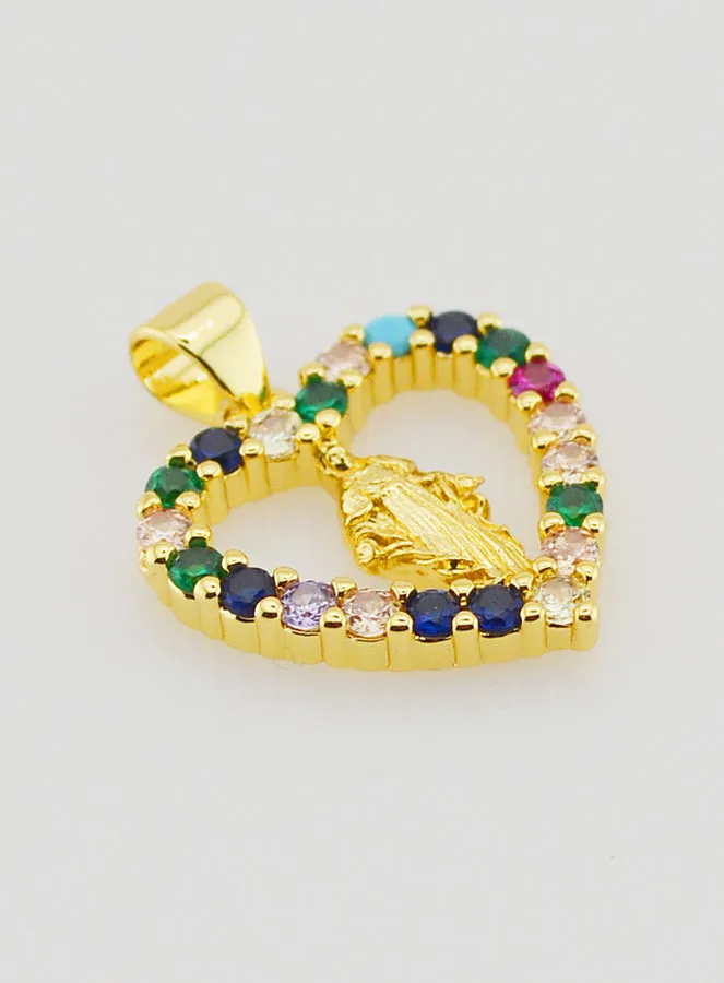 Hanger Opengewerkt Hart en Maria Wonderdadige (pic 3)