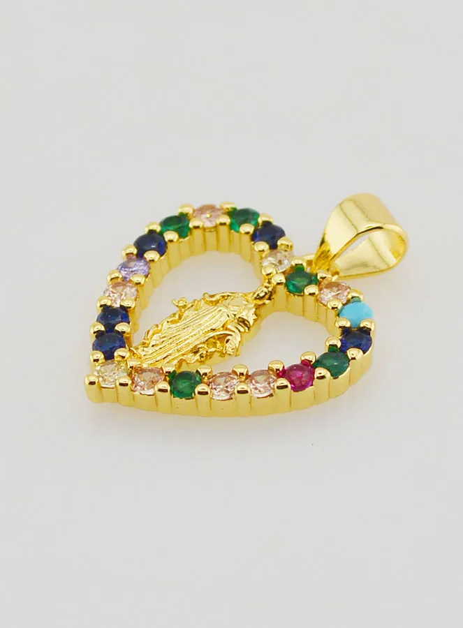 Hanger Opengewerkt Hart en Maria Wonderdadige (pic 4)