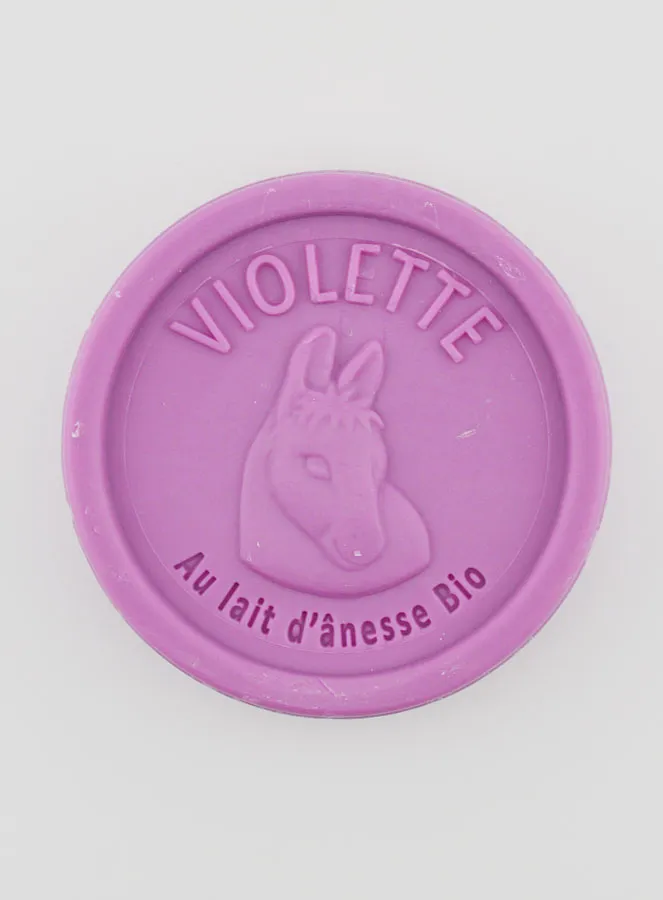Zeep met Biologische Ezelinnenmelk en Viooltjes - 100g (pic 1)