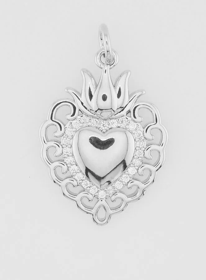 Ex-Voto Hanger van Zilverkleurig Messing - 22mm (pic 1)