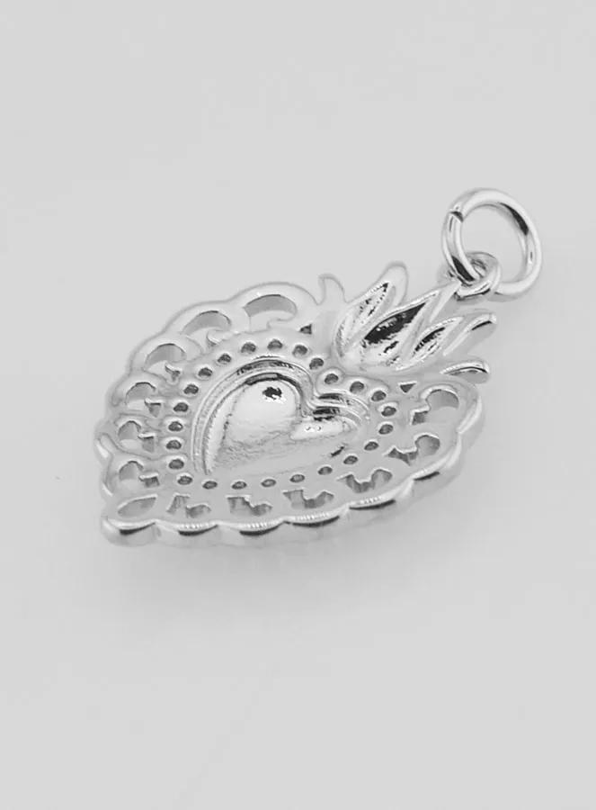 Ex-Voto Hanger van Zilverkleurig Messing - 22mm (pic 4)