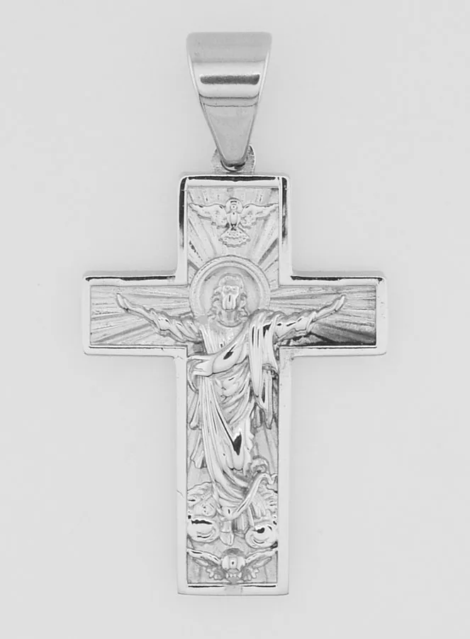 Pelgrimskruis van Roestvrij Staal - 35mm (pic 1)