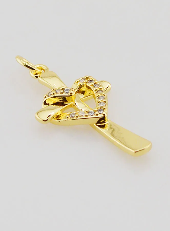 Hanger Kruis Hart Verstrengeld - 25mm (pic 3)