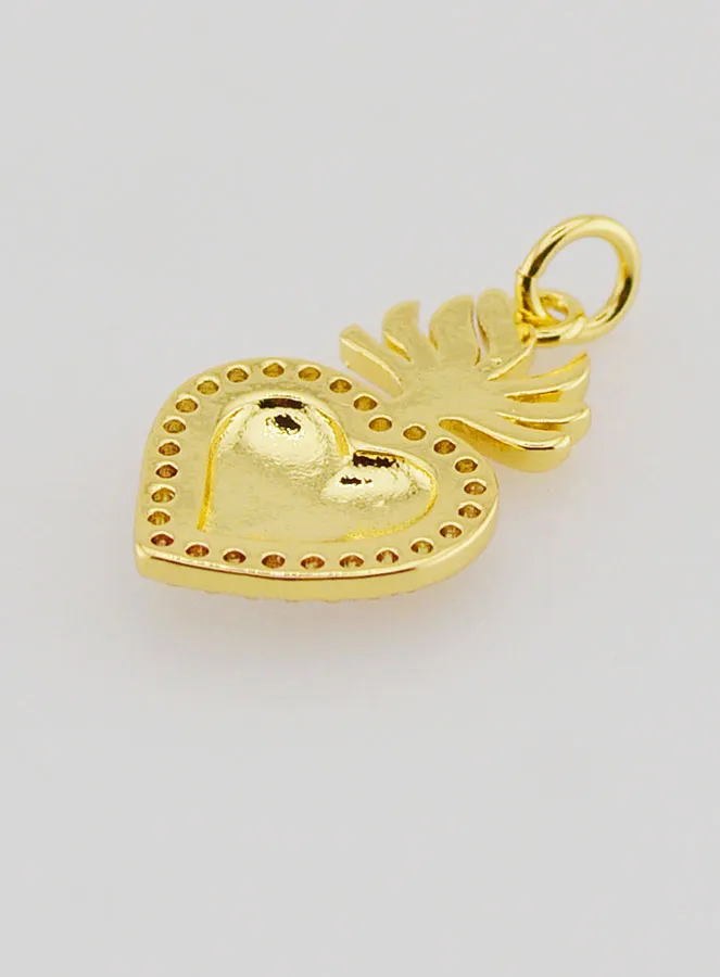 Ex-Voto Hanger van Goudkleurig Messing en Emaille - 20mm (pic 4)