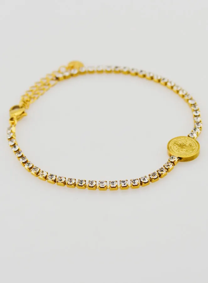 Armband Sint Benedictus van Goudkleurig Roestvrij Staal (pic 3)