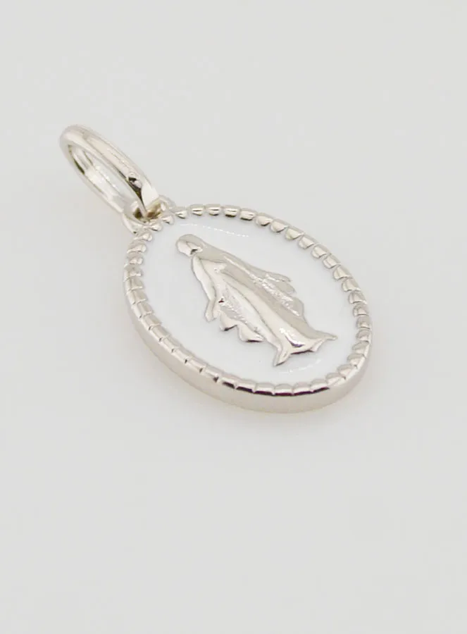 Wonderdadige Medaille Zilver en Wit Emaille (pic 3)