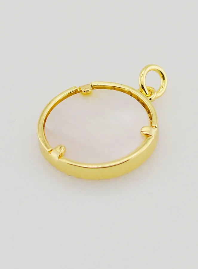 Ex Voto Hanger Parelmoer en Strass - 16mm (pic 4)