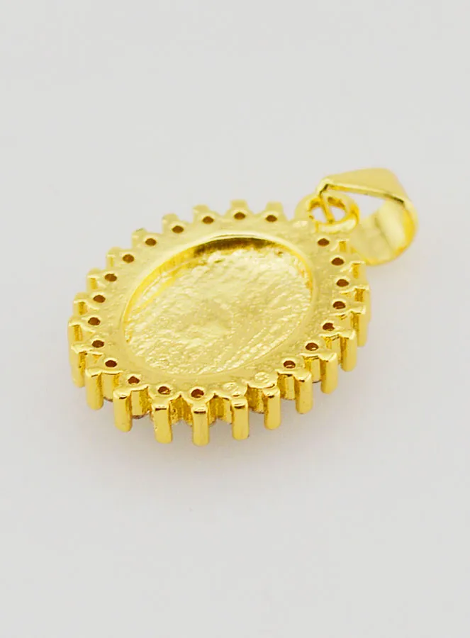 Medaille Maria Wonderdadige Glinsterend Zwart - 17mm (pic 4)