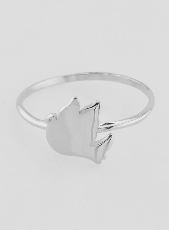 Zilveren Ring Vredesduif - Maat 60 (pic 1)