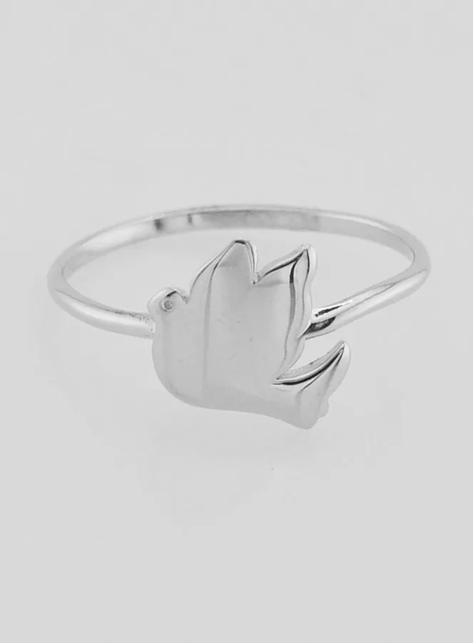 Zilveren Ring Vredesduif - Maat 56 (pic 1)