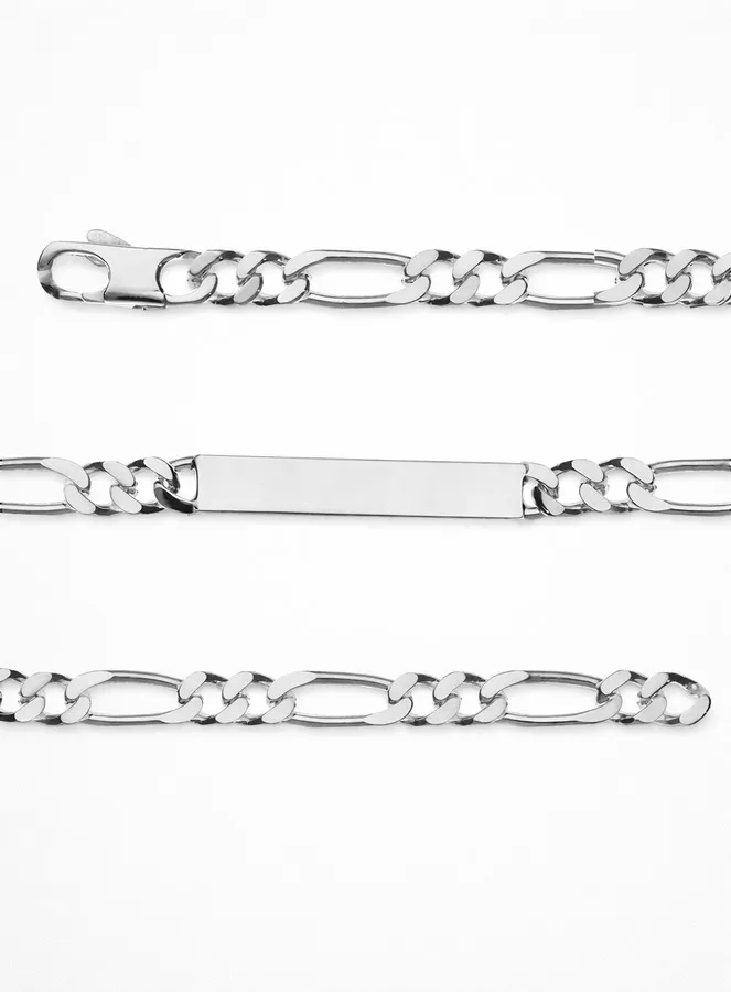 Zilveren Armband voor Heren - Figaro Schakels 6mm (pic 1)