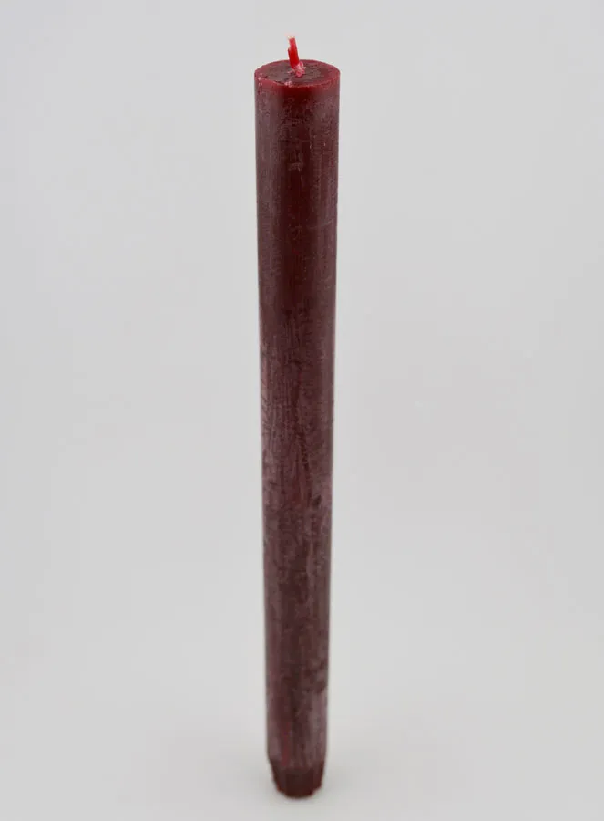 Doorgekleurde Kaars 27cm - Fluweel Rood (pic 2)