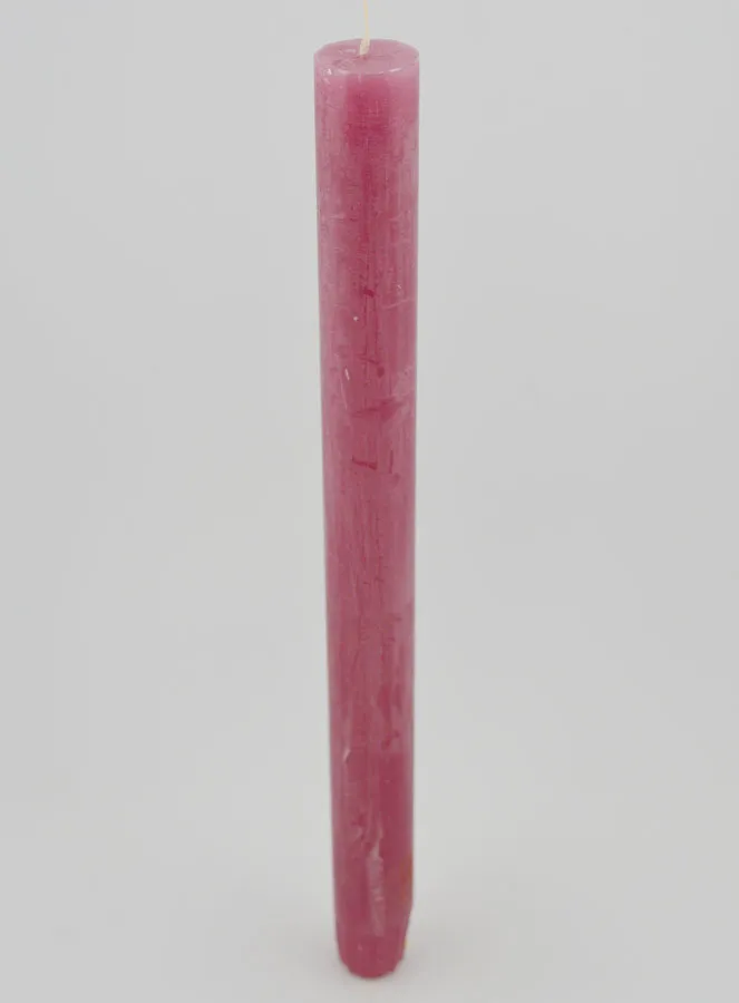 Doorgekleurde Kaars 27cm - Roze Gepoederd (pic 2)