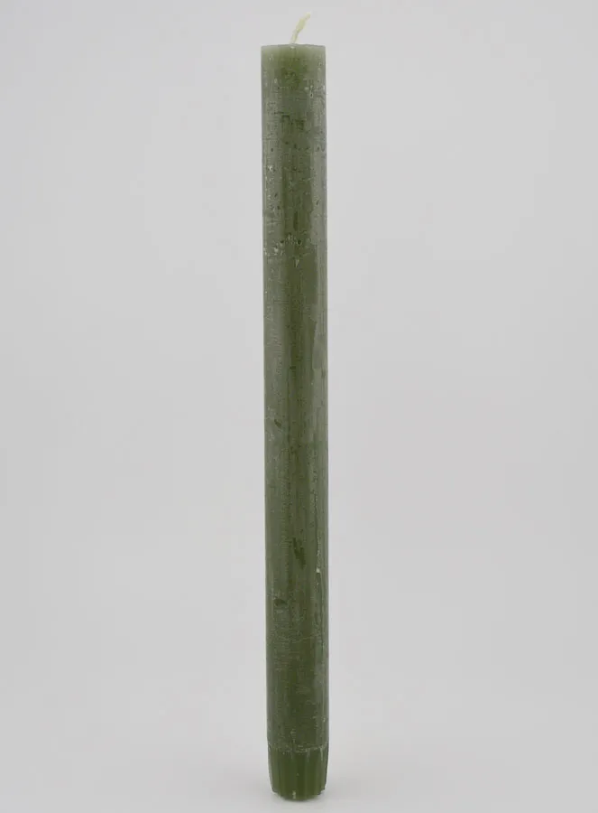 Doorgekleurde Kaars 27cm - Olijf Groen (pic 1)