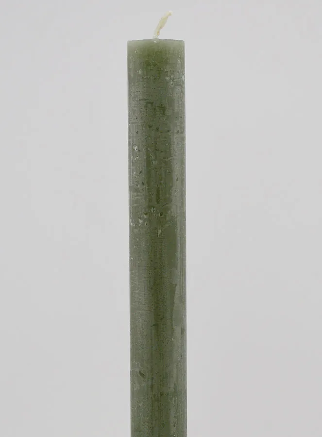 Doorgekleurde Kaars 27cm - Olijf Groen (pic 3)