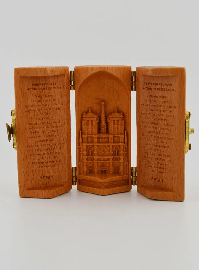 Massief Houten Drieluik - Notre Dame van Parijs (pic 1)