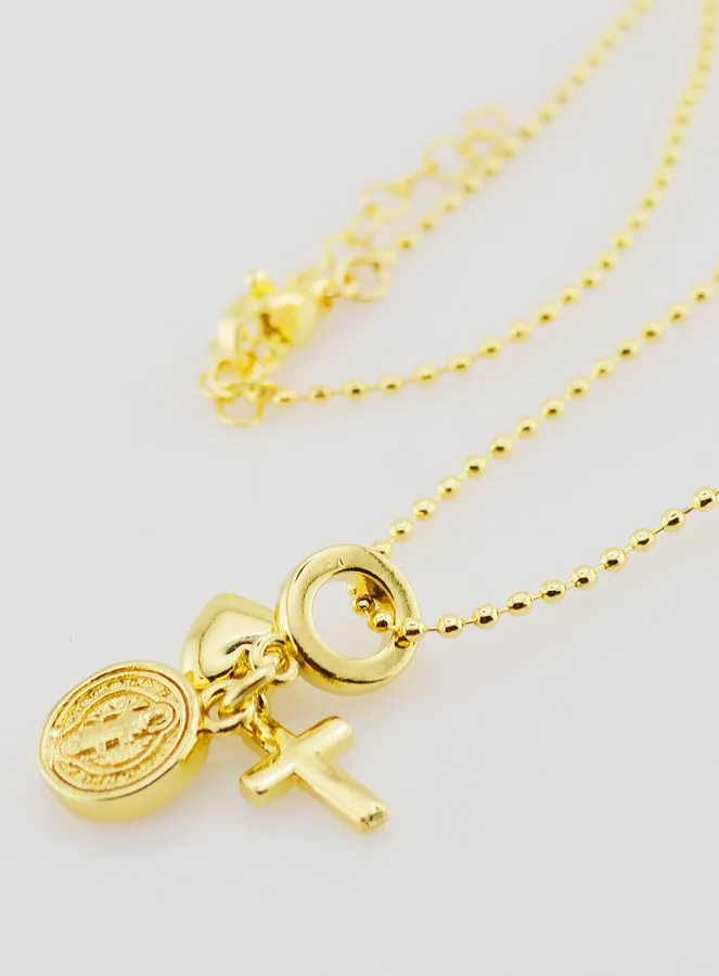 Religieus Collier 3 Bedels  - 40cm (pic 2)