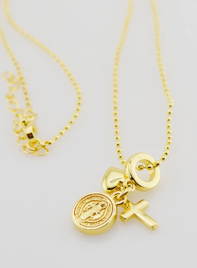 Religieus Collier 3 Bedels  - 40cm (pic 3)