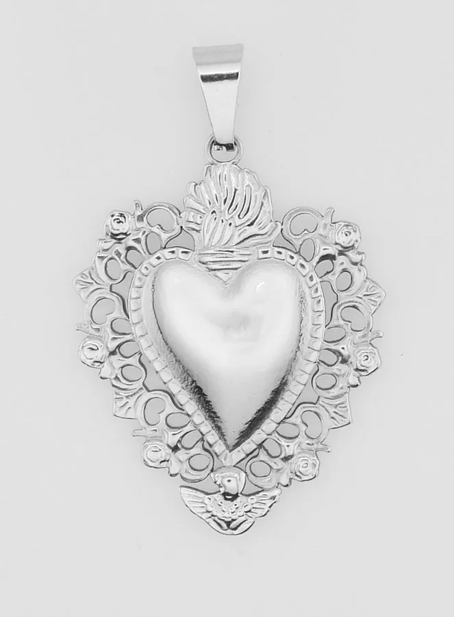 Grote Ex Voto Hanger van Roestvrij Staal - 37mm (pic 1)