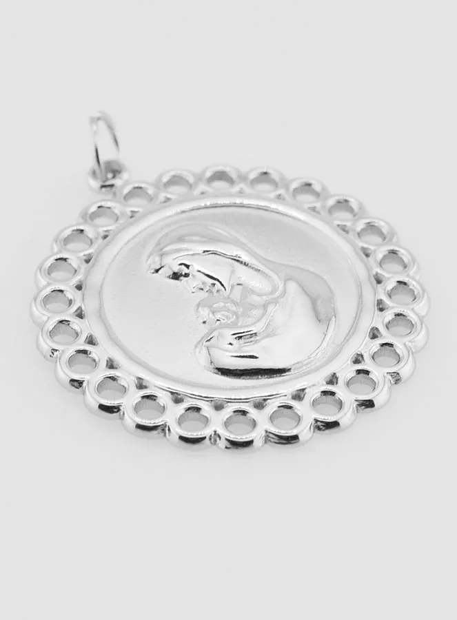 Roestvrijstalen Hanger Maria en Kind - 25mm (pic 3)