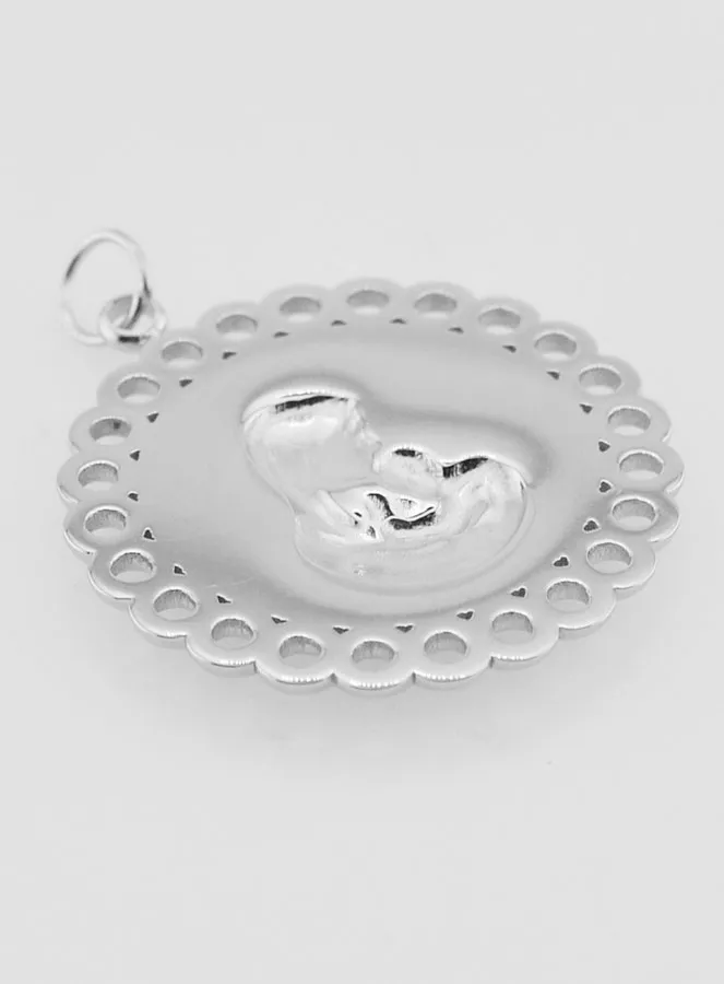 Roestvrijstalen Hanger Maria en Kind - 25mm (pic 4)