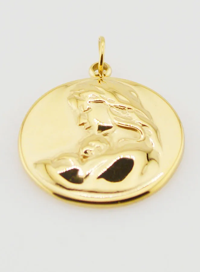 Medaillon Maria en Kind Goudkleurig Roestvrij Staal - 20mm (pic 2)