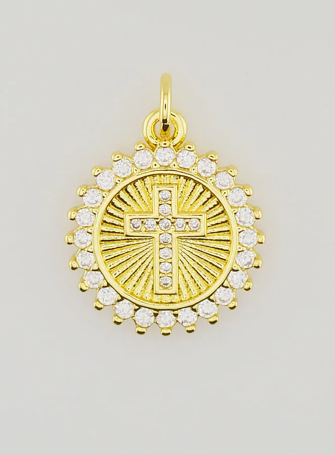 Hanger Gekarteld Kruis - 15mm (pic 1)