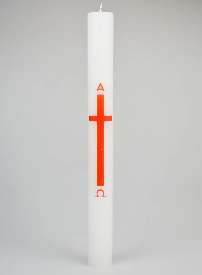 Processiekaars Alpha Omega 40cm - Rood (pic 1)