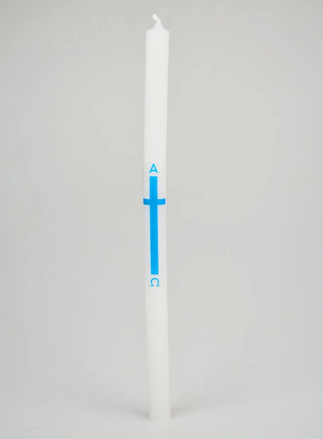 Processiekaars Alpha Omega 29cm - Blauw (pic 1)