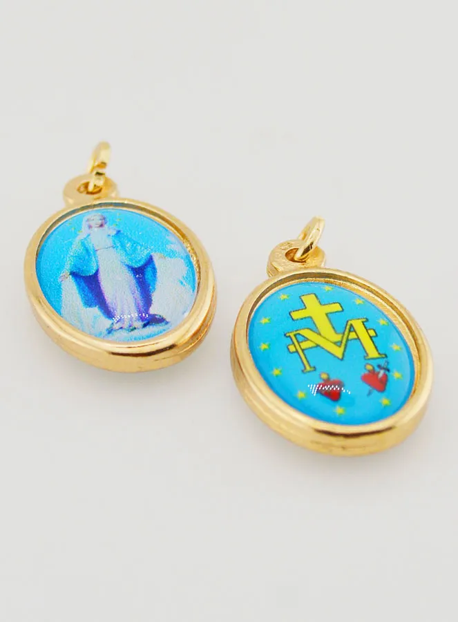 Goudkleurige Wonderdadige Medaille - 25mm (pic 2)