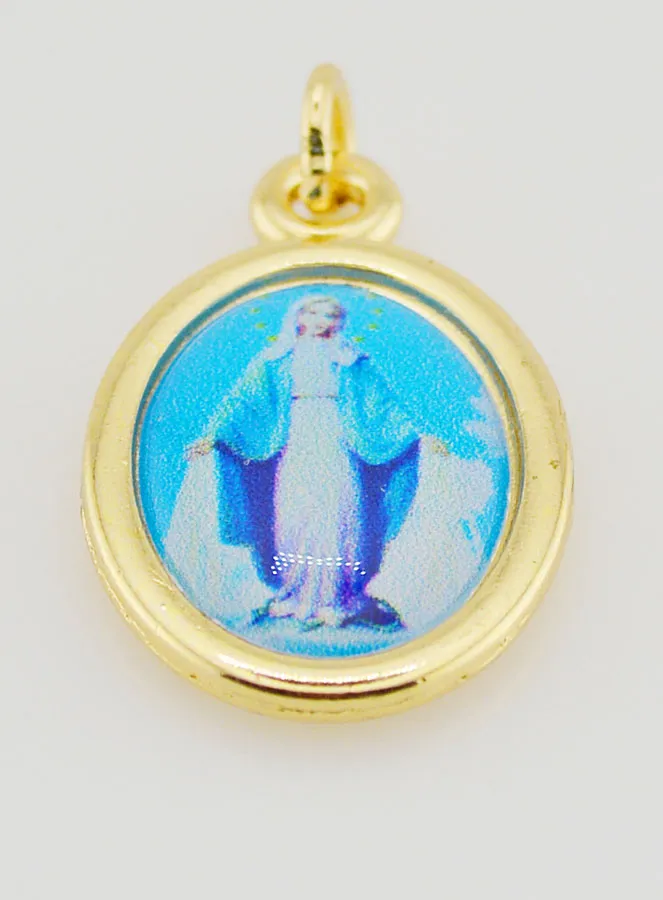 Goudkleurige Hanger Maria Wonderdadige - 25mm (pic 2)