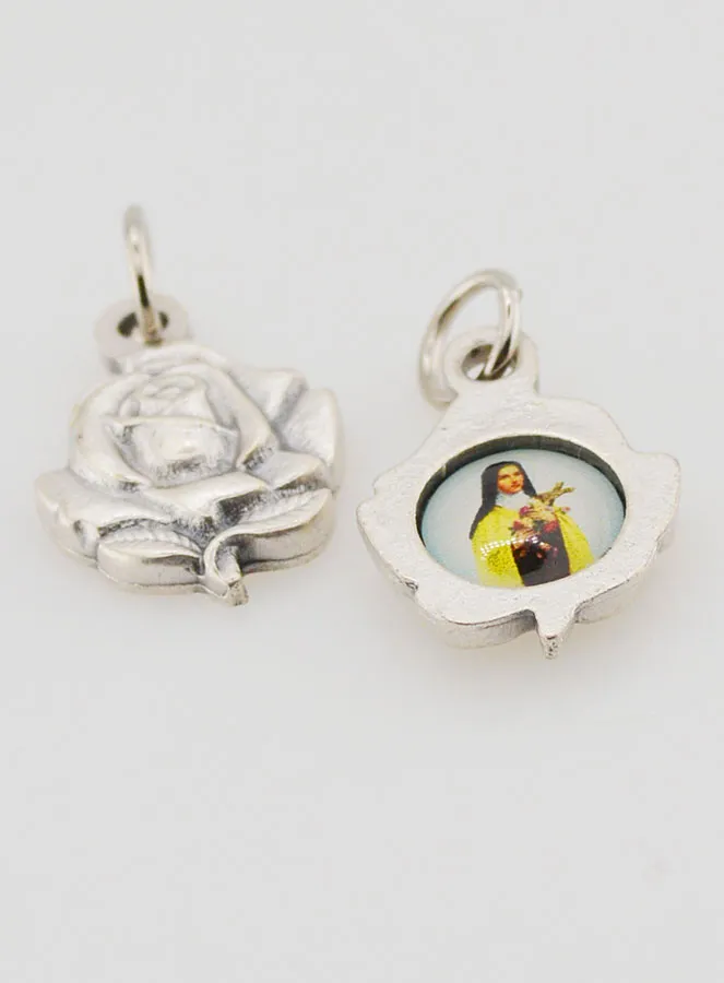 Rozen medaille 14mm - Heilige Theresia (pic 2)